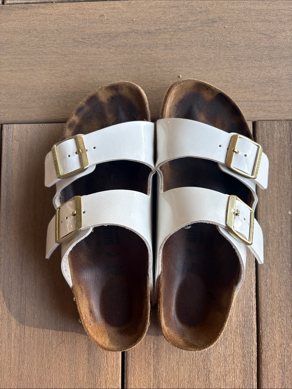 Birkenstock Arizona Birko-Flor Patent White